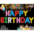 2022 Philippine Hot Sale Party Decoration 16 "Banner de ballons de papier d'aluminium de lettres de joyeux anniversaire